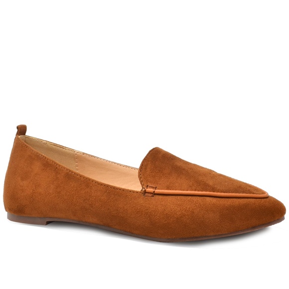 ❤️ Chase & Chloe Tan Suede Loafer Flats - Picture 4 of 4